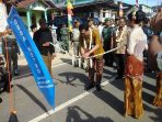 Tim Penilai Lomba Desa Tingkat Provinsi disambut dengan meriah di Kebonagung, Jumat lalu. (Foto : M Fatkurrohman)