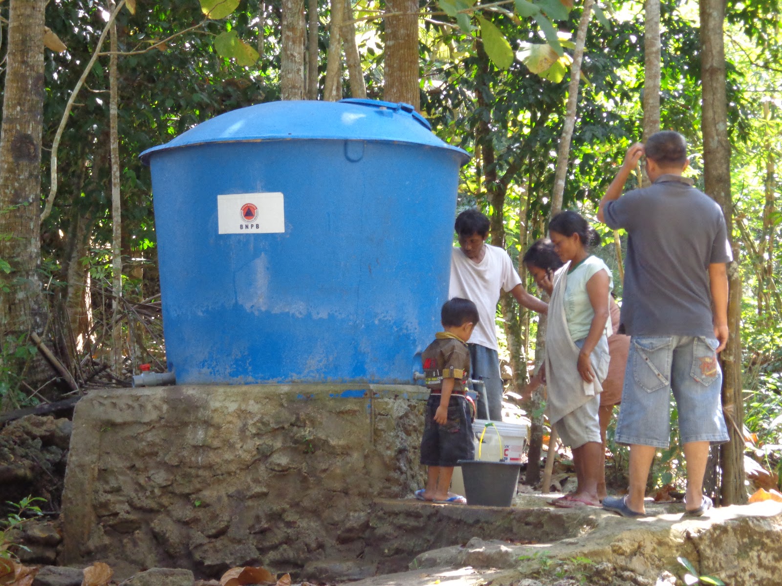 Posko air bersih yang dibangun BPBD Pacitan di Jlubang, Pringkuku. (Foto : BPBD Pacitan)
