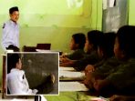 Untung, sang guru Madrasah mengajar dengan kedua kakinya. (Foto : Detikcom)