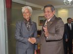 SBY saat menerima kunjungan Pimpinan IMF tahun 2012 lalu. (Foto: SBY/FP)