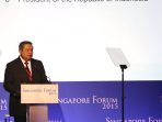 SBY memberikan keynote addres dalam Singapore Forum 2015. (Foto: Susilo Bambang Yudhoyono)