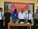 Press Release penangkapan pencurian pompa air di Tulakan.