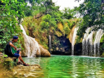 Keindahan Air Terjun Grojogan Dhuwur Candi, Pringkuku. (Foto: Bayu Kiplie/Pacitanku)