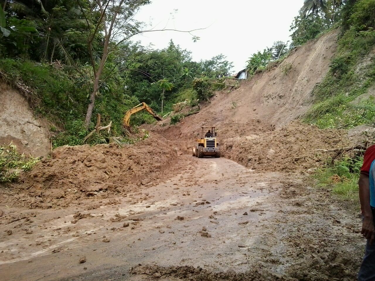 Longsor di desa Gawang Kebonagung. (Foto: Info Pacitan)