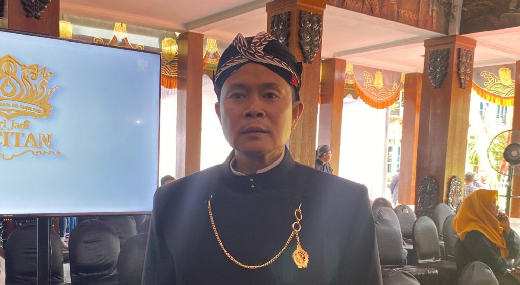 Anggota DPRD Pacitan Arifin saat menghadiri peringatan Hari Jadi ke-281 Kabupaten Pacitan.