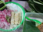 Foto jarak dekat produk cenil yang sudah siap saji