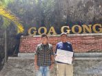 Terminal utama Goa Gong di atas lahan Sutikno dan kawasan bukit gua milik ahli waris Kateni di Pacitan.