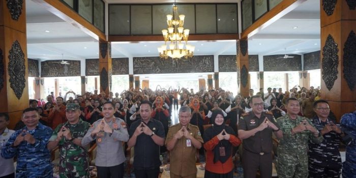 Suasana Apel Siaga Sensus Ekonomi 2026 BPS Pacitan di Pendopo Kabupaten