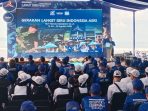 AHY memberikan sambutan peluncuran Gerakan Nasional Langit Biru dari layar virtual.