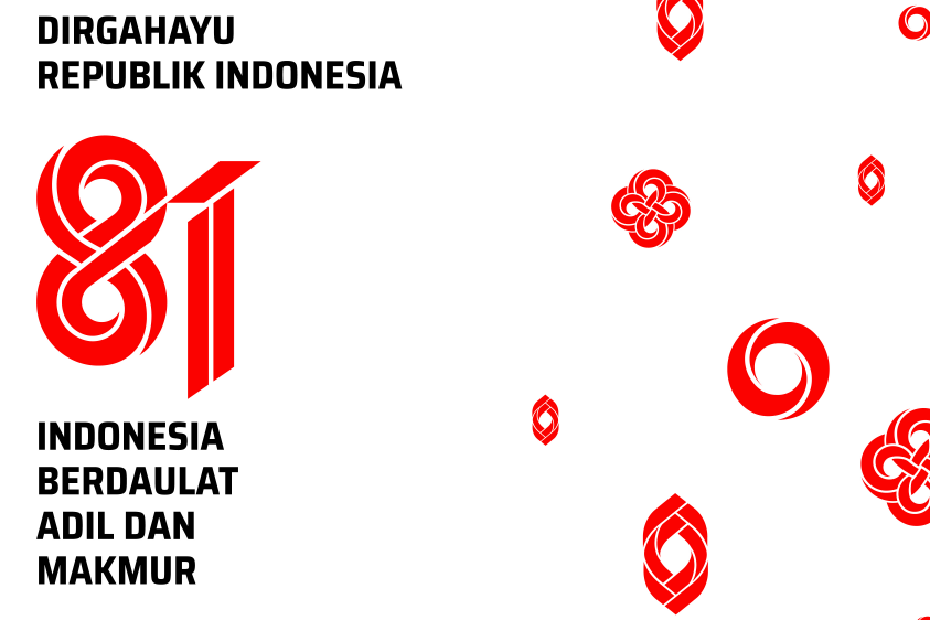 Logo resmi HUT ke-81 Republik Indonesia dengan desain tematik untuk perayaan kemerdekaan nasional