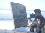 SBY Mengabadikan Keindahan Pantai Srau di Atas Kanvas