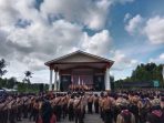 Ribuan anggota Pramuka Pacitan mengikuti kegiatan Gerakan Ayo Berkemah di kawasan Pantai Pancer Dorr.