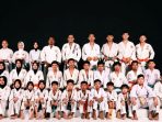 Kontingen Ju-Jitsu Pacitan Berpose Bersama Sebelum Berlaga di Kejurprov Jatim