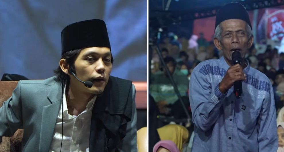 Mbah Rokani Terharu Terima Hadiah Umrah bersama Gus Iqdam Gus Iqdam berdialog dengan Mbah Rokani dalam pengajian akbar peresmian YPI Nurul Azhar Pacitan.