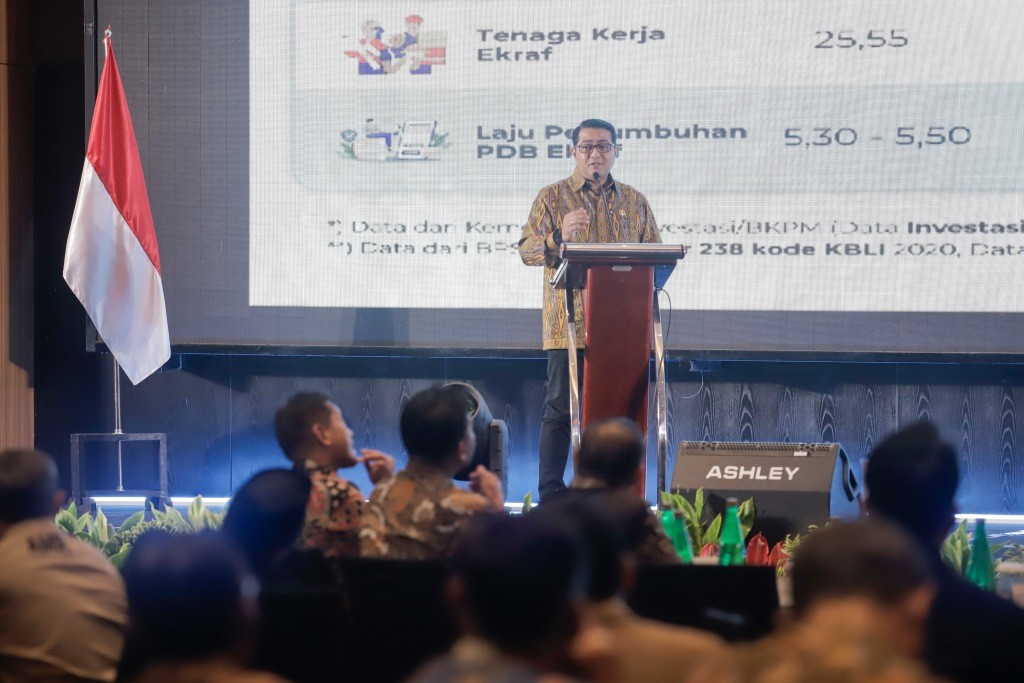 Pembukaan Jatim Media Summit 2026 di Surabaya Menteri Ekonomi Kreatif Teuku Riefky Harsya bersama pimpinan media membuka Jatim Media Summit 2026 di Surabaya.