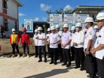 Sekretaris Daerah Kabupaten Pacitan, Heru Wiwoho, melakukan peninjauan progres pembangunan Sekolah Rakyat Terintegrasi (SRT) di Pacitan.
