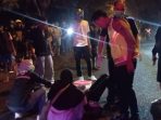 Kondisi sepeda motor ringsek pasca kecelakaan lalu lintas di Jalan Raya Pacitan-Trenggalek, Desa Sirnoboyo.