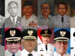 Kolase foto 12 tokoh Bupati Pacitan dari masa ke masa, mulai dari Soesanto Tirtoprodjo hingga Indrata Nur Bayuaji.