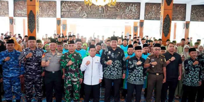 Pembukaan MTQ Kabupaten Pacitan 2026 oleh Wabup Gagarin Sumrambah. Wakil Bupati Pacitan Gagarin Sumrambah saat memberikan sambutan pembukaan MTQ Kabupaten Pacitan 2026 di Pendopo Kabupaten.