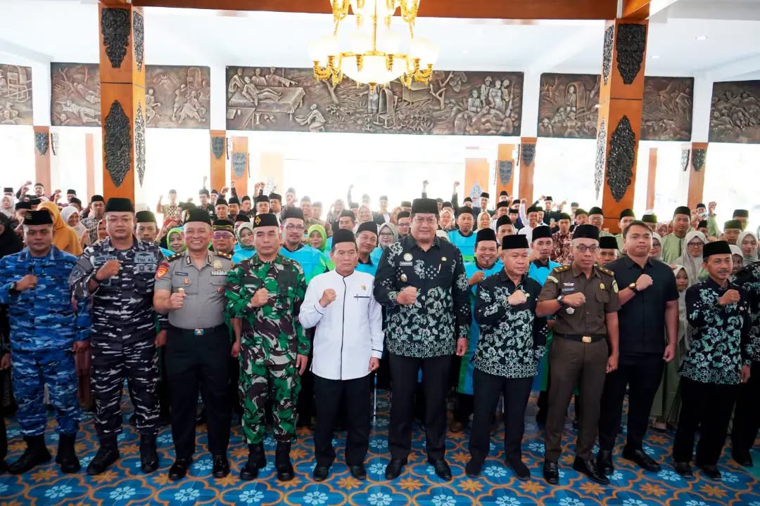 Pembukaan MTQ Kabupaten Pacitan 2026 oleh Wabup Gagarin Sumrambah. Wakil Bupati Pacitan Gagarin Sumrambah saat memberikan sambutan pembukaan MTQ Kabupaten Pacitan 2026 di Pendopo Kabupaten.