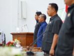 Bupati Pacitan Indrata Nur Bayu Aji menyerahkan Nota Keuangan Raperda APBD 2027 di Gedung DPRD Pacitan.